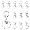 uxcell Lobster Claw Clasps Keychain, 12 Pcs Lobster Claw Clasp Hook with Swivel Trigger Clip and Flat Split Keychain Ring for DIY Craft Key Chain Accessories, Silver view 1