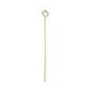 100Pieces 14k Gold Filled Eye Pins, Brass Eye Pin, Eye Pin for Jewelry Making (0.6 * 16mm (22 Gauge)) view 1