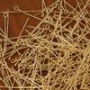 100Pieces 14k Gold Filled Eye Pins, Brass Eye Pin, Eye Pin for Jewelry Making (0.6 * 16mm (22 Gauge)) view 4