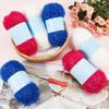 GORGECRAFT 2 Rolls 218 Yards Sparkle Scrubby Yarn Bundle Metallic Scrubby Polyester Eyelash Dishcloth Yarn for Knitting Weaving Crochet Doll Hat Cleaning Tool Craft Project Watermelon Color view 4