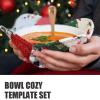 HERCHR Bowl Cozy Template Cutting Ruler Set,2Pcs 6inch Bowl Cozy Pattern Template,Acrylic Bowl Cozy Pattern Template Sewing Quilting Bowl Wrap DIY Kitchen Art Craft view 3