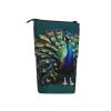 YQxwJL Beautiful Peacock Print Telescopic Pencil Pouch Bag Pop Up Pencil Case Stand Up Pen Holder Cute Pen Bag For Adult view 2