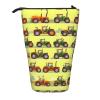 YQxwJL Green Fields Farming Machine Print Telescopic Pencil Pouch Bag Pop Up Pencil Case Stand Up Pen Holder Cute Pen Bag For Adult view 1