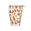 YQxwJL Cute Squirrels Print Telescopic Pencil Pouch Bag Pop Up Pencil Case Stand Up Pen Holder Cute Pen Bag For Adult view 3