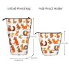 YQxwJL Cute Squirrels Print Telescopic Pencil Pouch Bag Pop Up Pencil Case Stand Up Pen Holder Cute Pen Bag For Adult view 4