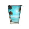 YQxwJL Palm Trees And Clear Sea Print Telescopic Pencil Pouch Bag Pop Up Pencil Case Stand Up Pen Holder Cute Pen Bag For Adult view 3