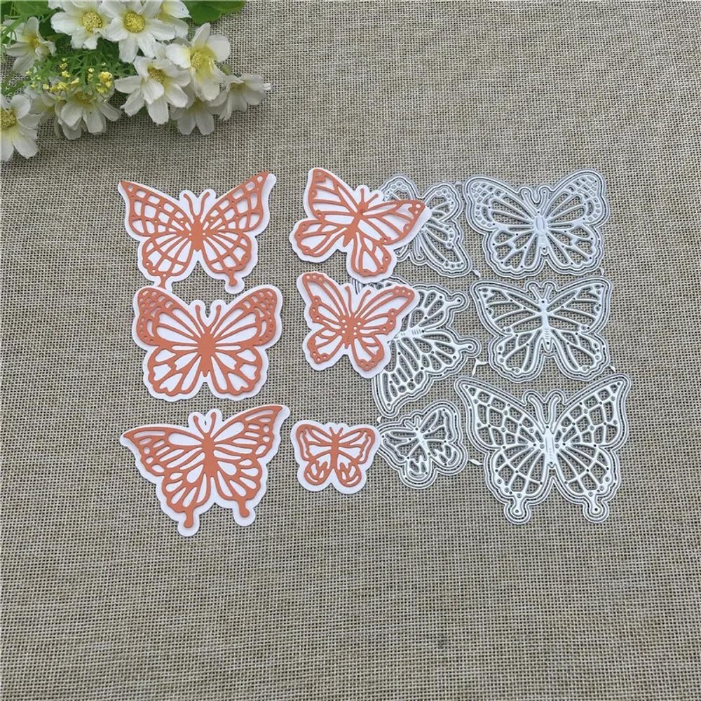 Cutting Dies for Crafts,17.2x12.6cm Butterfly Metal Cutting Dies Stencils for Scrapbooking Decorative Embossing Handcraft Template