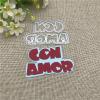 Cutting Dies for Crafts,6.0x9.0cm Spanish Word Love Lace Metal Cutting Dies Stencils for Scrapbooking Decorative Embossing Handcraft Template view 1