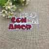 Cutting Dies for Crafts,6.0x9.0cm Spanish Word Love Lace Metal Cutting Dies Stencils for Scrapbooking Decorative Embossing Handcraft Template view 2