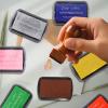 Gripebao Ink Pad for Stamps, Stamp Pads for Rubber Stamps, Washable Craft Ink Pad for Stamping, Permanent Fabric Ink Pad for Fingerprint, Card Making, Scrapbook, Paper, Wood (Orange) view 4