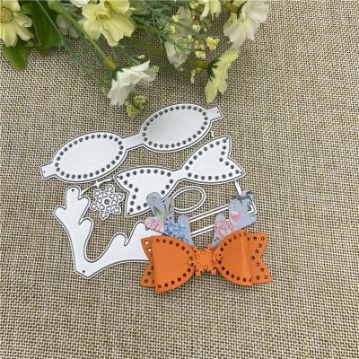 Cutting Dies for Crafts,8x10.9cm Christmas Bow Lace Card Metal Cutting Dies Stencils for Scrapbooking Decorative Embossing Handcraft Template