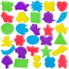 30Pcs Sponge Painting Shapes, Painting Craft Sponge with Different Shape, Colorful Paint Sponges for Kids Early Learning Finger Paint Brushes Foam Art Drawing Tools view 1