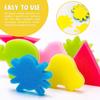 30Pcs Sponge Painting Shapes, Painting Craft Sponge with Different Shape, Colorful Paint Sponges for Kids Early Learning Finger Paint Brushes Foam Art Drawing Tools view 3