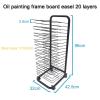 Sturdy Metal Art Rack - Mobile Paint Drying Rack, Functional & Mobile Paint Drying Rack, Canvas Rack Art Storage, Painting Drying Rack With Wheels, Stack Rack For Painting, Drawings, And More(Size:20s view 2