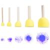 15PCS Round Painting Sponges Foam Brushes Painting Sponge Sticks Foam Stencil Daubers Sponge Wood Handle Sponge Painting Tools view 3