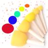 15PCS Round Painting Sponges Foam Brushes Painting Sponge Sticks Foam Stencil Daubers Sponge Wood Handle Sponge Painting Tools view 4