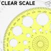 ZEYIYER Circle Template 360 Protractor Round Stencil, Plastic Circle Ruler for Drawing, Circle Stencil Measuring Tools for Building Formwork Office School Supplies, yellow, 583308_2_FXvtRLSKG view 3