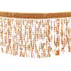 uxcell 10 Yards Sequin Fringe Trim 6.3 Inch Wide Tassel Fringe Sewing Trim Ribbon Polyester for DIY Craft Sewing Curtain Pillow Dress Clothing Embellishment, Orange view 1