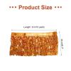 uxcell 10 Yards Sequin Fringe Trim 6.3 Inch Wide Tassel Fringe Sewing Trim Ribbon Polyester for DIY Craft Sewing Curtain Pillow Dress Clothing Embellishment, Orange view 2