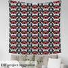 Feelyou Samurai Fabric by The Yard 1 Yard Sunset Soft Flannel Decorative Fabric for Chairs Sofa Red Sun Japanese Wave Home Decor Upholstery Fabric Japanese Ukiyoe Theme DIY Reupholstery Fabric view 3