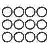 PATIKIL 12 Pcs 25mm/1" Black Zinc Alloy Spring Gate O Rings Snap Clip Trigger Keyrings Buckle for Purse Handbag view 1