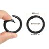 PATIKIL 12 Pcs 25mm/1" Black Zinc Alloy Spring Gate O Rings Snap Clip Trigger Keyrings Buckle for Purse Handbag view 2