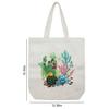 KABAKE Canvas Tote Bag Embroidery Kit for Beginners, Arts and DIY Crafts Starter Kit, Includes Stamped Bag, Threads, Tools (Beige With Cactus) view 2
