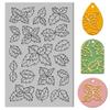 CHGCRAFT Mint Leaf Rubber Polymer Clay Texture Sheet Leaf Clay Stamp Sheet for Crafts for DIY Clay Jewelry and Earrings Making Clay Mat view 1