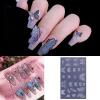 YOUNAFEN 3D Butterfly Embossing Nail Art Mold Silicone Combination Decorative Mold Nail Art Making Tool Silicone Carving Mould, 8.5x5.6cm, Clear view 2