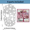 BENECREAT 2Pcs Photo Tree Cutting Dies, Family Tree Frame Stencils Decorative Embossing Stencils for Scrapbooking, Photo Album, Greeting Card Making7.4x4.2 view 2