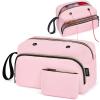 IBFUN Crochet Yarn Knitting Bag 2 Pcs Yarn Storage Organizer Crocheting Bags for Beginners with Hand Wrist for Crochet Accessories Needles Hooks Knitting view 1