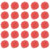 PATIKIL 2" Chiffon Flowers, 30Pcs Fabric Flowers Sewing Appliques Embellishments with Rhinestone Pearl for DIY Crafts Wedding Headbands Party Decoration, Rose Red view 1