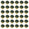 100pcs Gold Claw Sew On Rhinestones Flatback Crystal Glass Gems Crafts Sewing for Needlework Clothes Dress Bag Shoes Accessories(Dark Green-4mm) view 1