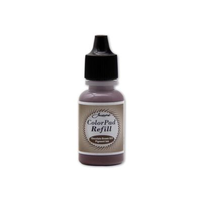 Jacquard ColorPad .5 oz Stamp Pad Pigment Ink Refill - Chocolate Brown - Archival - Archival - Acid Free - Excellent for Blending and Embossing - Made in USA
