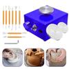JOMRTS Mini Pottery Wheel Machine, Electric Pottery Wheel Forming Machine DIY Clay Tool with Tray for Ceramic Work Ceramics Clay Art Craft view 2