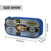 NOUZU Mallard Duck Print Large Pencil Case Pouch With Zipper Adults Office Travel Stationery Makeup Bag, Blue, RXZER23 view 4