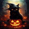 SKRYUIE 5D 16x20 inch Diamond Art Kits for Adults Halloween Full Round Drill, Diamond Painting Kits for Adults Cat Crystal Cross Craft Stitch Art Wall Office Decoration 40x50 cm view 1