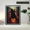 SKRYUIE 5D 16x20 inch Diamond Art Kits for Adults Halloween Full Round Drill, Diamond Painting Kits for Adults Cat Crystal Cross Craft Stitch Art Wall Office Decoration 40x50 cm view 2
