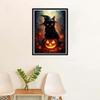 SKRYUIE 5D 16x20 inch Diamond Art Kits for Adults Halloween Full Round Drill, Diamond Painting Kits for Adults Cat Crystal Cross Craft Stitch Art Wall Office Decoration 40x50 cm view 4