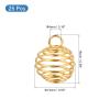 uxcell 25Pcs Spiral Bead Cages Pendants, 14x15mm Stone Holder Necklace Hollow Cage Pendants for Jewelry Making Crafting, Gold Tone view 2