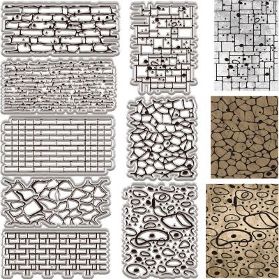 CRASPIRE Brick Wall Background Clear Rubber Stamps Reusable Transparent Seals Stamp Texture Vintage Silicone Stamps for DIY Crafting Scrapbooking Card Making Decoration Journaling Albums Photo Holiday