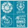 Sunflower Bee Self-Adhesive Silk Screen Printing Stencil Mesh Transfers for DIY Silk Screen Stencils view 1