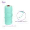 DMiotech 2 Pack 3mm x 100M (109 Yard) Light Blue Natural Cotton Macrame Rope, Wall Hanging Handmade 2 Strands Twisted Macrame Cotton Cord for Plant Hangers, Gift Wrapping Wedding view 4