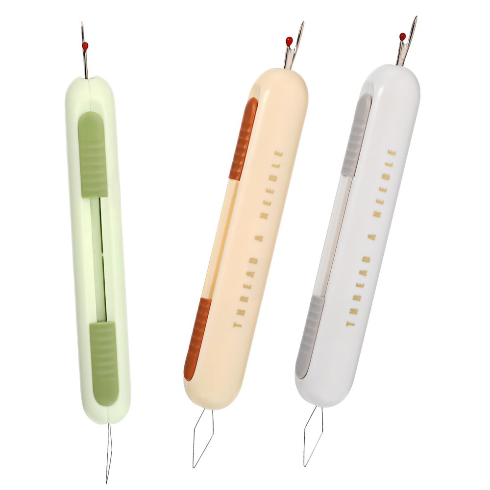 STOBOK 3pcs Needle Threader Seam Ripper Sewing Machine Accessories for Threaders Embroidery Tools Yarn Needle