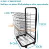 THEGA Mobile Paint Drying Rack - Artwork Storage Display Rack, Keep Artwork Protected While Drying, Space Saving Rack, Sturdy Paint Drying Rack with Lockable Wheels Art Organizer for Kids, 20 floors view 2