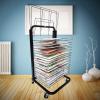 THEGA Mobile Paint Drying Rack - Artwork Storage Display Rack, Keep Artwork Protected While Drying, Space Saving Rack, Sturdy Paint Drying Rack with Lockable Wheels Art Organizer for Kids, 20 floors view 3