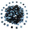 320PCS Square Iridescent Stained Glass Mosaic Tiles, 1.1LB Mosaic Tiles for DIY Crafts, 0.6" Bright Mosaic Glass Pieces for Art Craft and Home Decorations (Iridescent Black F831, 0.6") view 1