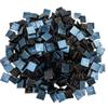 320PCS Square Iridescent Stained Glass Mosaic Tiles, 1.1LB Mosaic Tiles for DIY Crafts, 0.6" Bright Mosaic Glass Pieces for Art Craft and Home Decorations (Iridescent Black F831, 0.6") view 2