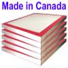 Aluminum Silk Screen Printing Frames 4 Pcs 19 5/8" x 23 5/8" (50cm x 60cm) Stretched with High Tension 140 White Polyester Mesh size similar to 20 x 24 Made in Canada view 2