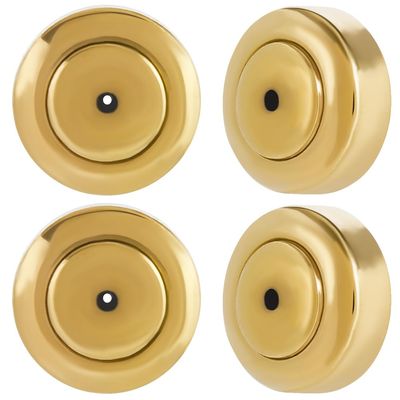 Beebeecraft 1 Box 6Pcs Earring Backs 18K Gold Plated 304 Stainless Steel Flat Round Ear Nuts Replacements Backings (Hole: 0.8mm/0.03inch)